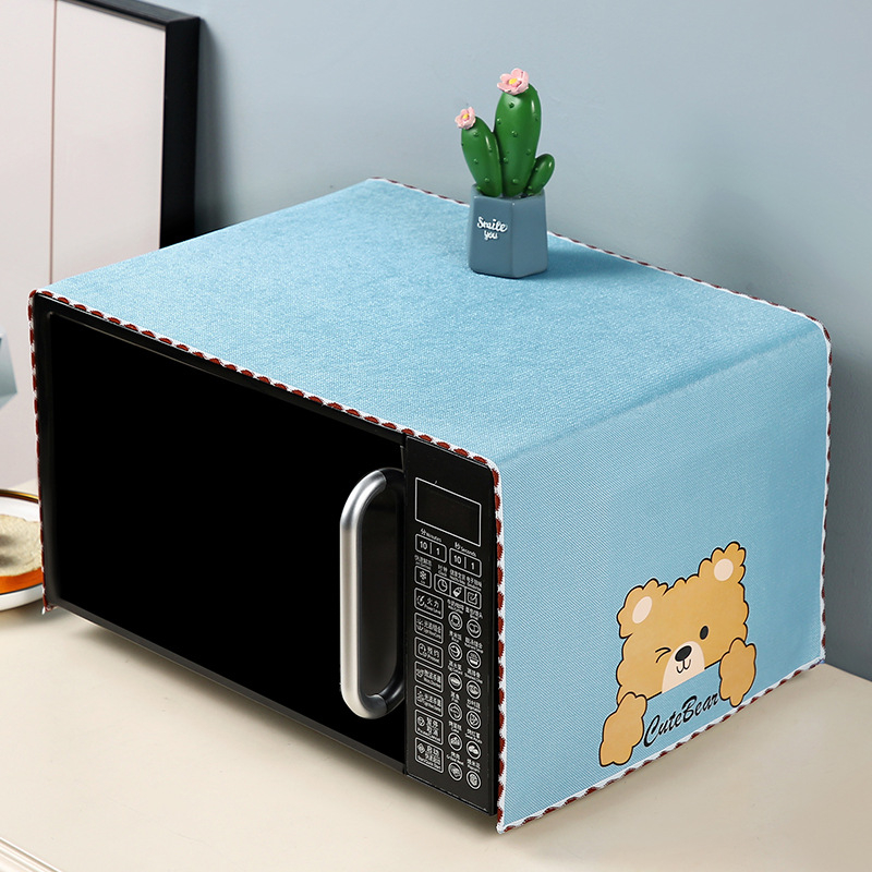 Mikroviļņu krāsns pārsegs, lina audums, mūsdienīgs vienkāršs stils, putekļu aizsargs/dīvāna pārsegs/gaisa kondicioniera pārsegs