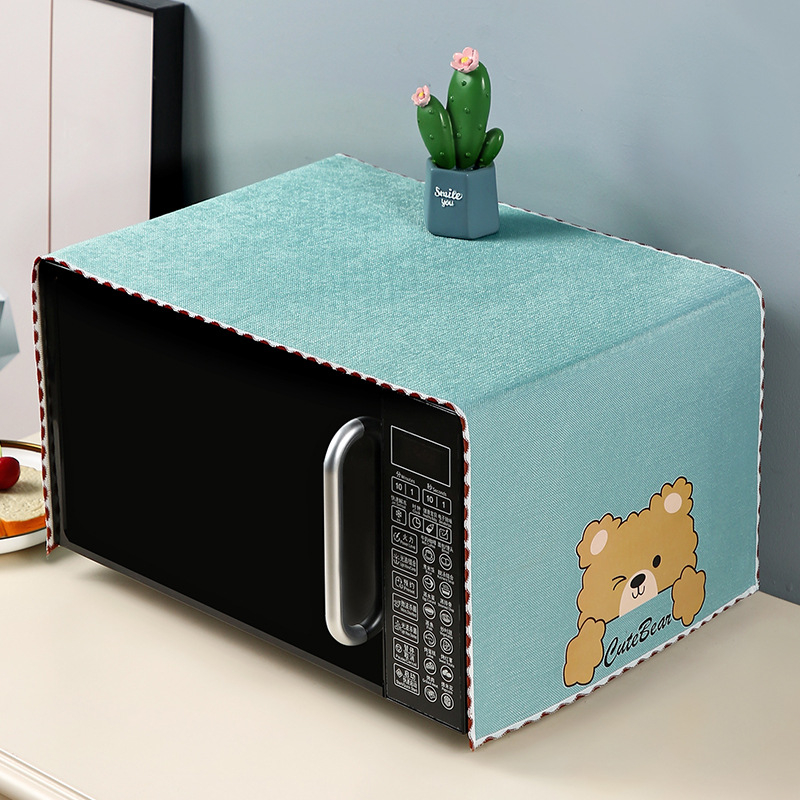 Mikroviļņu krāsns pārsegs, lina audums, mūsdienīgs vienkāršs stils, putekļu aizsargs/dīvāna pārsegs/gaisa kondicioniera pārsegs