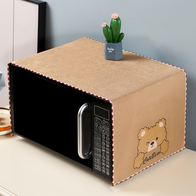 Mikroviļņu krāsns pārsegs, lina audums, mūsdienīgs vienkāršs stils, putekļu aizsargs/dīvāna pārsegs/gaisa kondicioniera pārsegs