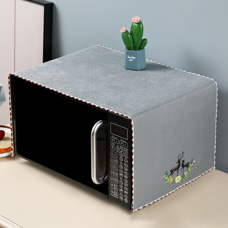 Mikroviļņu krāsns pārsegs, lina audums, mūsdienīgs vienkāršs stils, putekļu aizsargs/dīvāna pārsegs/gaisa kondicioniera pārsegs