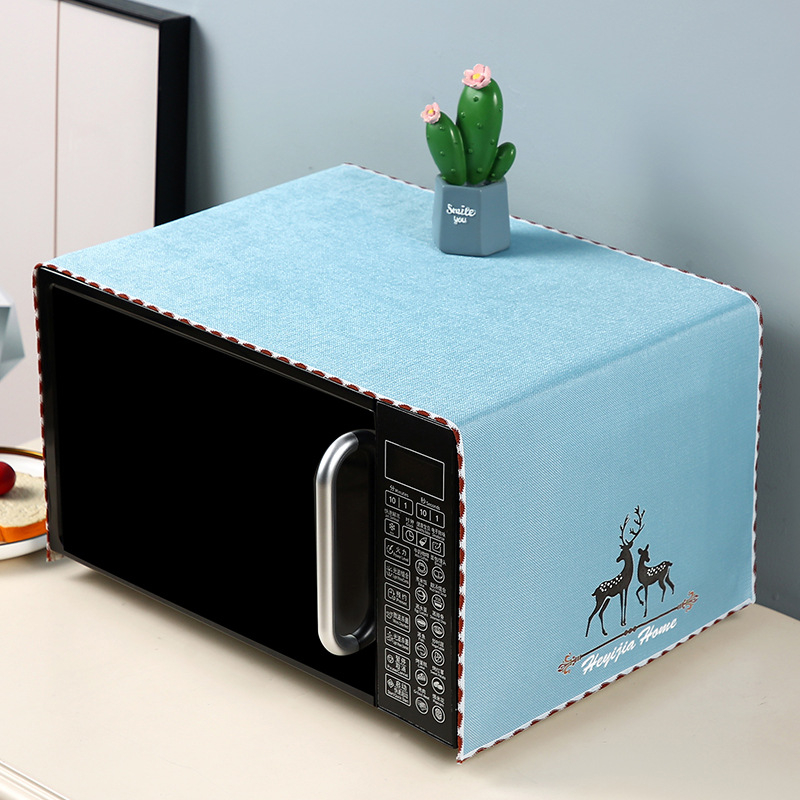 Mikroviļņu krāsns pārsegs, lina audums, mūsdienīgs vienkāršs stils, putekļu aizsargs/dīvāna pārsegs/gaisa kondicioniera pārsegs