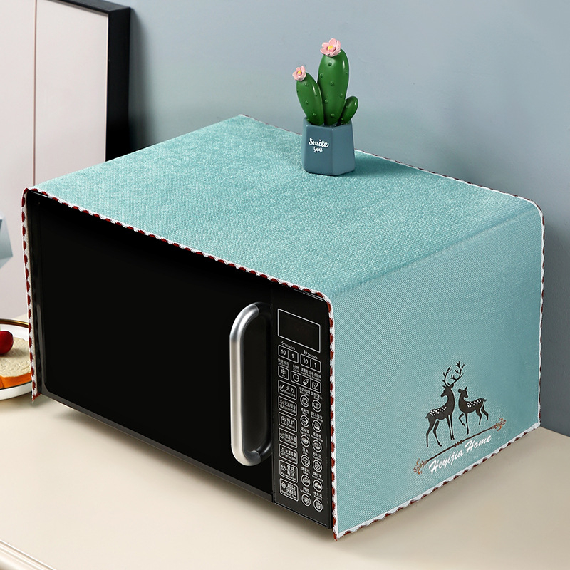 Mikroviļņu krāsns pārsegs, lina audums, mūsdienīgs vienkāršs stils, putekļu aizsargs/dīvāna pārsegs/gaisa kondicioniera pārsegs