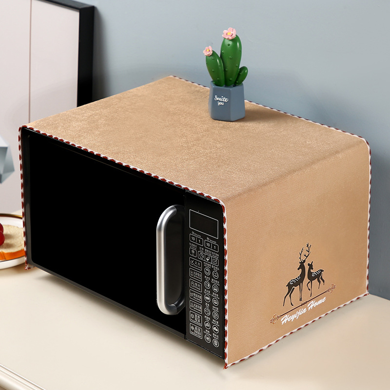 Mikroviļņu krāsns pārsegs, lina audums, mūsdienīgs vienkāršs stils, putekļu aizsargs/dīvāna pārsegs/gaisa kondicioniera pārsegs