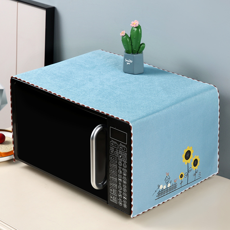 Mikroviļņu krāsns pārsegs, lina audums, mūsdienīgs vienkāršs stils, putekļu aizsargs/dīvāna pārsegs/gaisa kondicioniera pārsegs