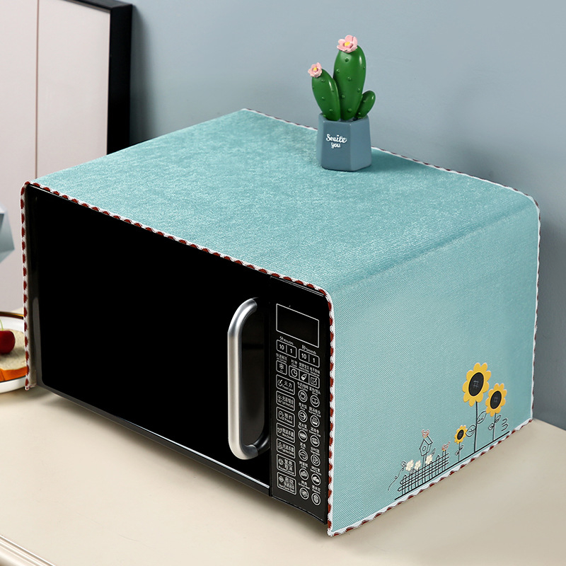 Mikroviļņu krāsns pārsegs, lina audums, mūsdienīgs vienkāršs stils, putekļu aizsargs/dīvāna pārsegs/gaisa kondicioniera pārsegs