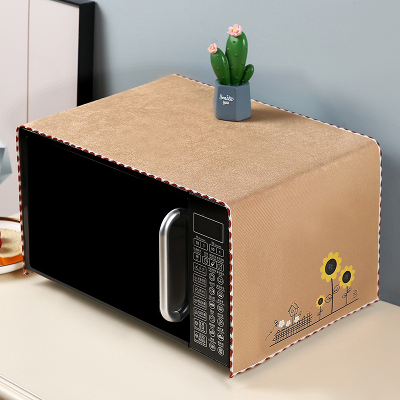 Mikroviļņu krāsns pārsegs, lina audums, mūsdienīgs vienkāršs stils, putekļu aizsargs/dīvāna pārsegs/gaisa kondicioniera pārsegs