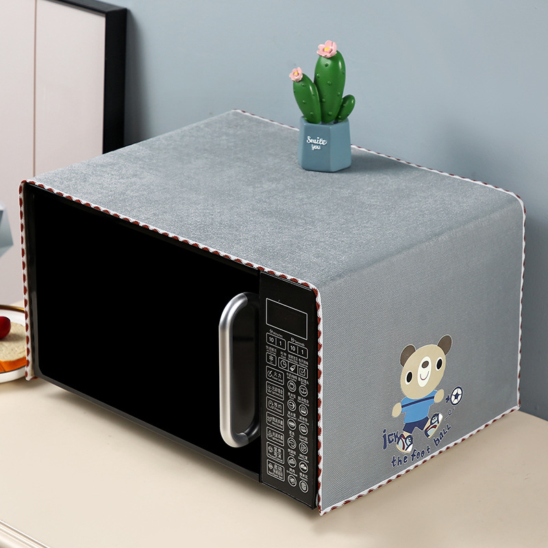 Mikroviļņu krāsns pārsegs, lina audums, mūsdienīgs vienkāršs stils, putekļu aizsargs/dīvāna pārsegs/gaisa kondicioniera pārsegs