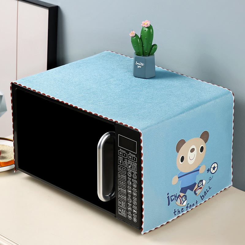 Mikroviļņu krāsns pārsegs, lina audums, mūsdienīgs vienkāršs stils, putekļu aizsargs/dīvāna pārsegs/gaisa kondicioniera pārsegs