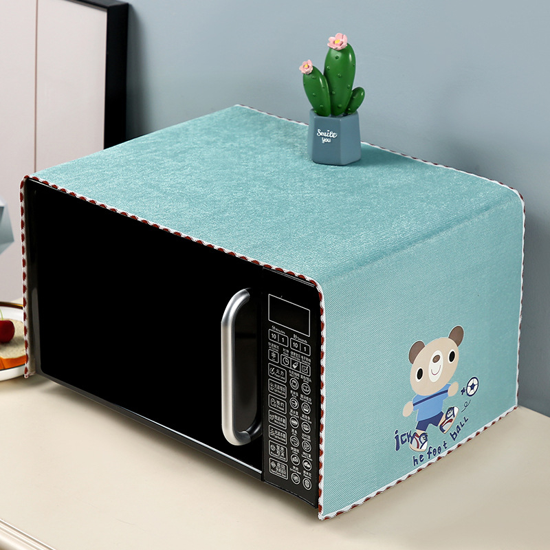 Mikroviļņu krāsns pārsegs, lina audums, mūsdienīgs vienkāršs stils, putekļu aizsargs/dīvāna pārsegs/gaisa kondicioniera pārsegs