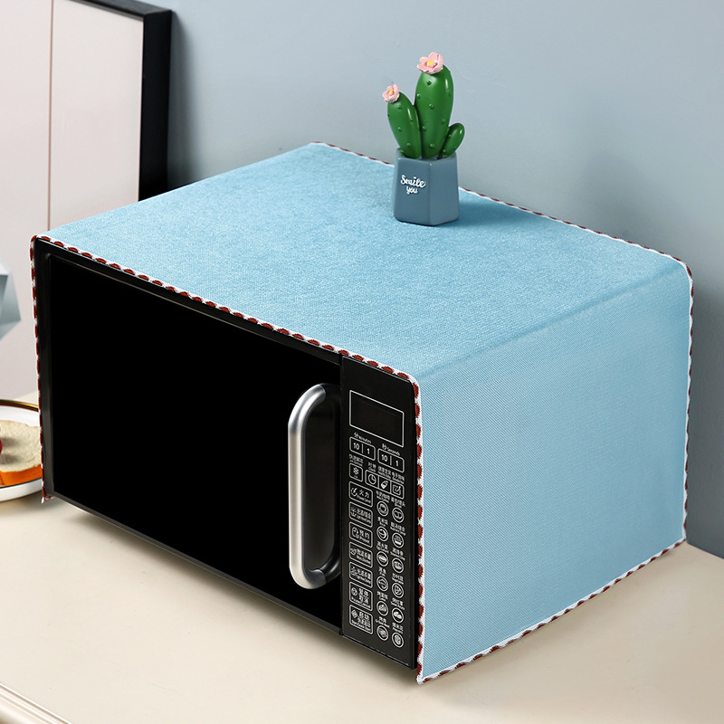 Mikroviļņu krāsns pārsegs, lina audums, mūsdienīgs vienkāršs stils, putekļu aizsargs/dīvāna pārsegs/gaisa kondicioniera pārsegs