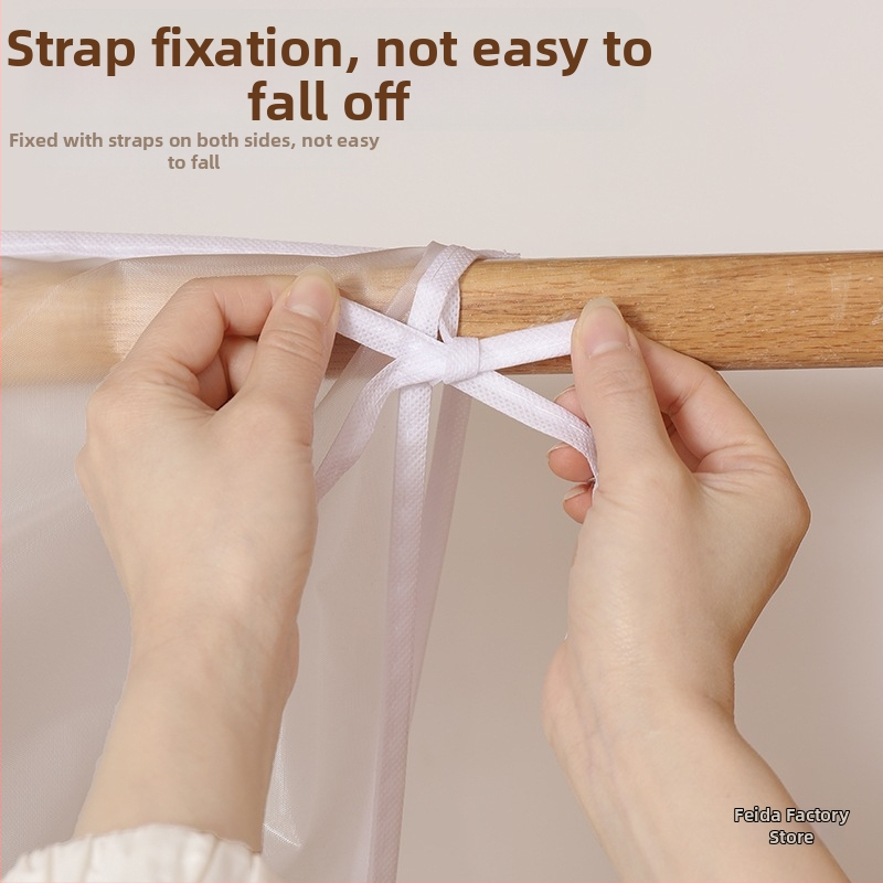 Feida гардеробен калъф за прах - прозрачен калъф за дрехи за закачане, общо предназначение, материал: коприна с флорални мотиви