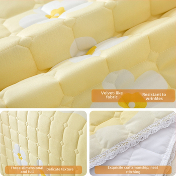 Vianza poliestera pildīta naktsgaldiņa gultas sānu pārsegs ar stingru muguras atbalstu, noņemams un mazgājams