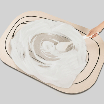 Karikatūras stila veļas mašīnas pārklājs, diatoma māla materiāls, absorbējošs, pretslīdošs, pielāgojams