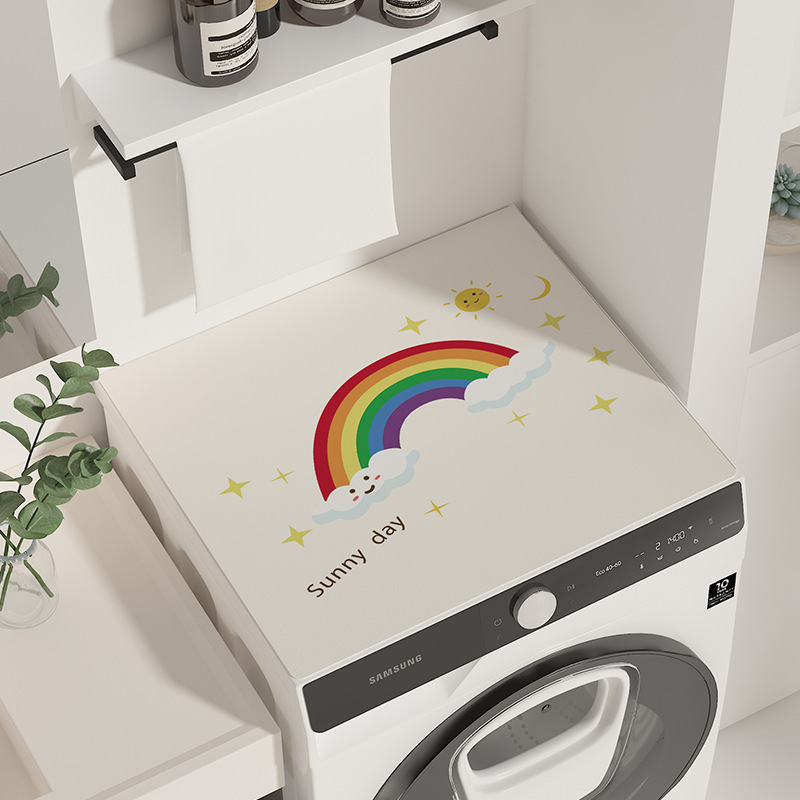 Karikatūras stila veļas mašīnas pārklājs, diatoma māla materiāls, absorbējošs, pretslīdošs, pielāgojams