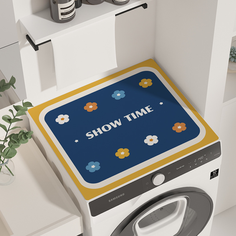 Karikatūras stila veļas mašīnas pārklājs, diatoma māla materiāls, absorbējošs, pretslīdošs, pielāgojams