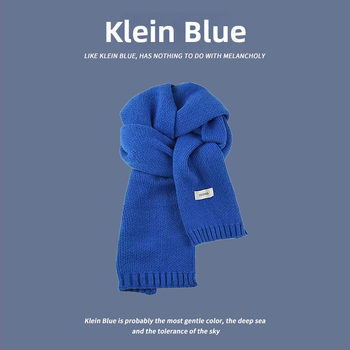 Zimski šal Klein Blue za žene, debeli topli šal, moderan i svestran