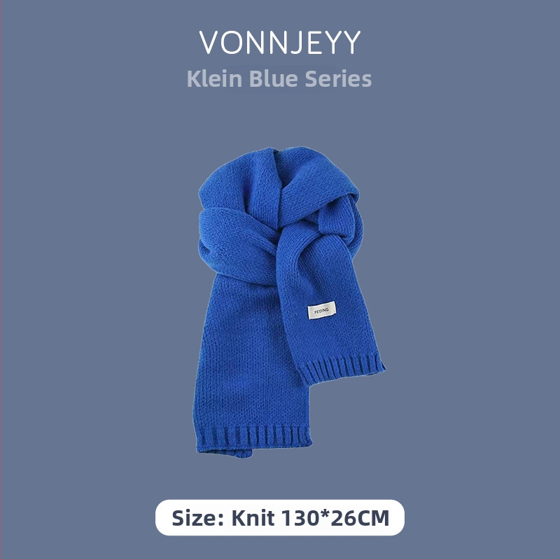 Zimski šal Klein Blue za žene, debeli topli šal, moderan i svestran