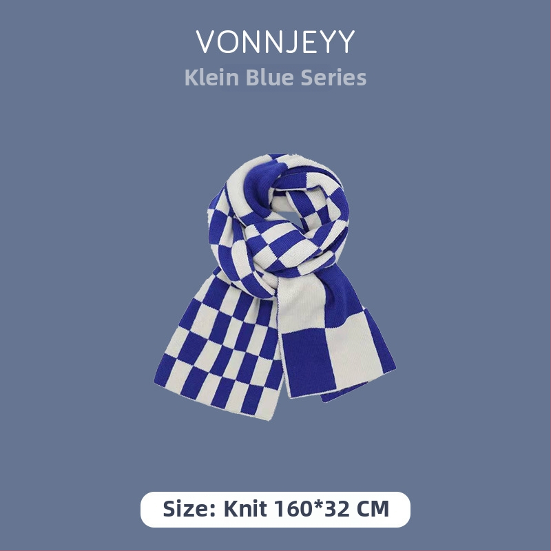 Zimski šal Klein Blue za žene, debeli topli šal, moderan i svestran