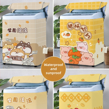 Veļas mazgājamās mašīnas vāciņš, poliesters, Little Iceman, karikatūras stils, putekļu aizsargs