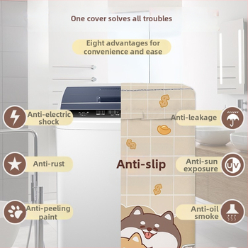 Veļas mazgājamās mašīnas vāciņš, poliesters, Little Iceman, karikatūras stils, putekļu aizsargs