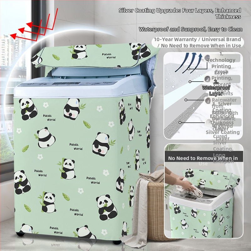 Veļas mazgājamās mašīnas vāciņš, poliesters, Little Iceman, karikatūras stils, putekļu aizsargs