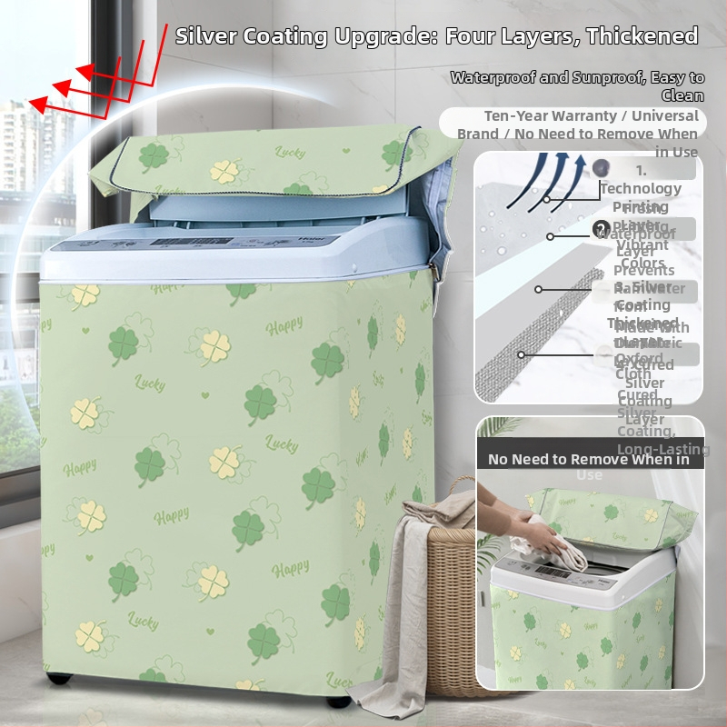 Veļas mazgājamās mašīnas vāciņš, poliesters, Little Iceman, karikatūras stils, putekļu aizsargs