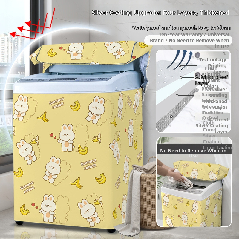 Veļas mazgājamās mašīnas vāciņš, poliesters, Little Iceman, karikatūras stils, putekļu aizsargs