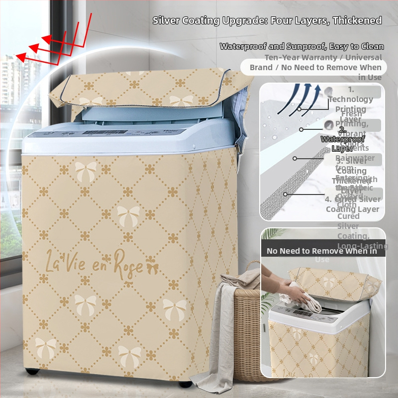 Veļas mazgājamās mašīnas vāciņš, poliesters, Little Iceman, karikatūras stils, putekļu aizsargs