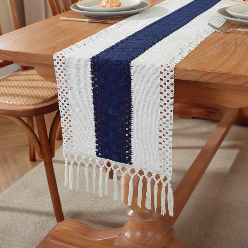 Stalo takelis - 60% medvilnė, 40% linas, dryžuotas raštas, pritaikymas, Xi Pie