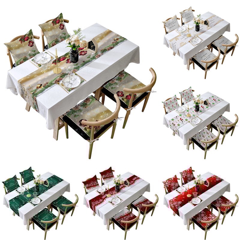 Stalo vėliavos rinkinys – Kalėdinė lino dekoracija su Mėnulio motyvu; Medžiaga: Linas su šlifavimo pagrindu; Audinio turinys: 80%; Pagrindinių komponentų turinys: 80%; Individualizuotas apdorojimas