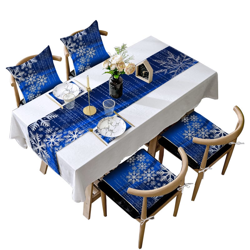 Stalo vėliavos rinkinys – Kalėdinė lino dekoracija su Mėnulio motyvu; Medžiaga: Linas su šlifavimo pagrindu; Audinio turinys: 80%; Pagrindinių komponentų turinys: 80%; Individualizuotas apdorojimas