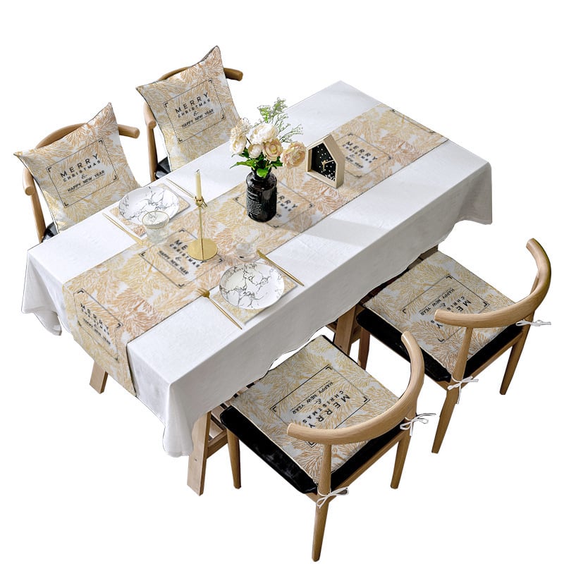 Stalo vėliavos rinkinys – Kalėdinė lino dekoracija su Mėnulio motyvu; Medžiaga: Linas su šlifavimo pagrindu; Audinio turinys: 80%; Pagrindinių komponentų turinys: 80%; Individualizuotas apdorojimas