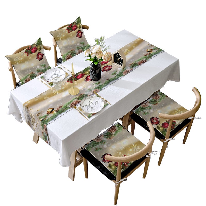 Stalo vėliavos rinkinys – Kalėdinė lino dekoracija su Mėnulio motyvu; Medžiaga: Linas su šlifavimo pagrindu; Audinio turinys: 80%; Pagrindinių komponentų turinys: 80%; Individualizuotas apdorojimas