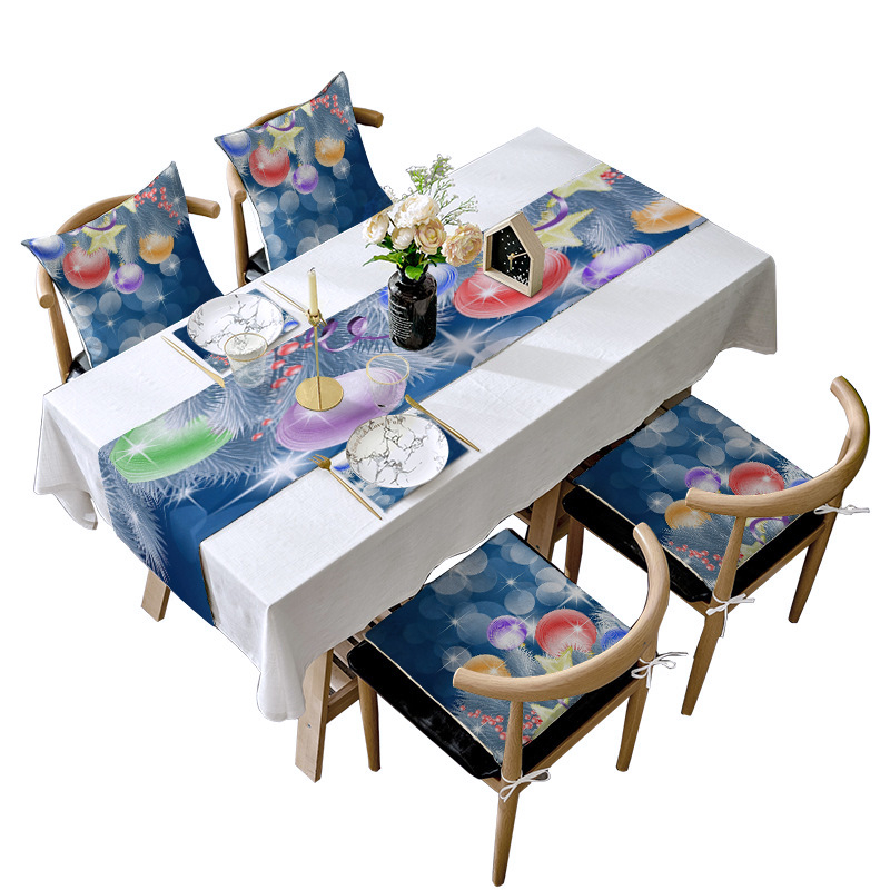 Stalo vėliavos rinkinys – Kalėdinė lino dekoracija su Mėnulio motyvu; Medžiaga: Linas su šlifavimo pagrindu; Audinio turinys: 80%; Pagrindinių komponentų turinys: 80%; Individualizuotas apdorojimas