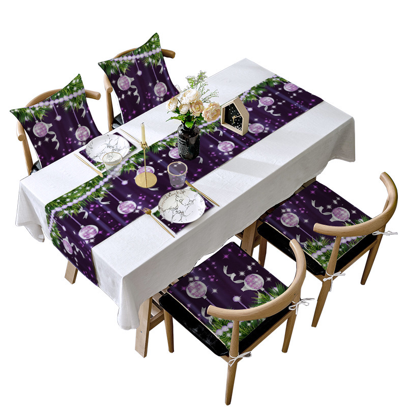 Stalo vėliavos rinkinys – Kalėdinė lino dekoracija su Mėnulio motyvu; Medžiaga: Linas su šlifavimo pagrindu; Audinio turinys: 80%; Pagrindinių komponentų turinys: 80%; Individualizuotas apdorojimas