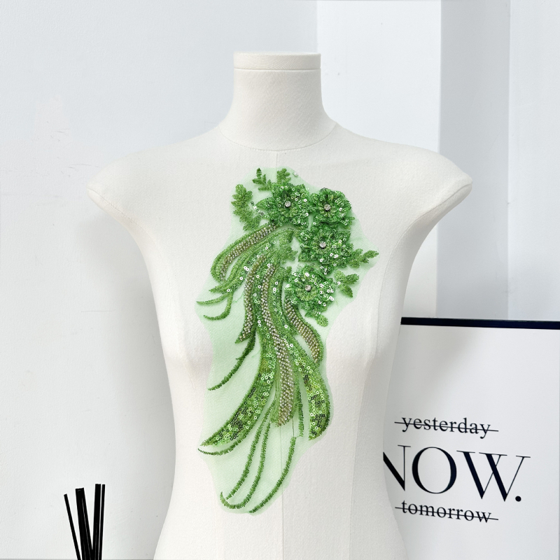 Δαντέλα κεντημένη με χάντρες – πολυεστέρας, DIY διακοσμητικά αξεσουάρ για ρούχα και νυφικό