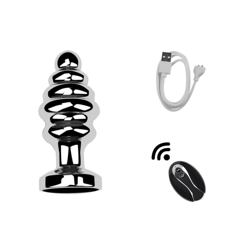 Dongkai Elektriskais Anālais Plugts ar Pērļu Vilkšanas Funkciju, Alumīnija Sakausējums – Pieaugušo Seksrotaļlieta ar Vibrāciju