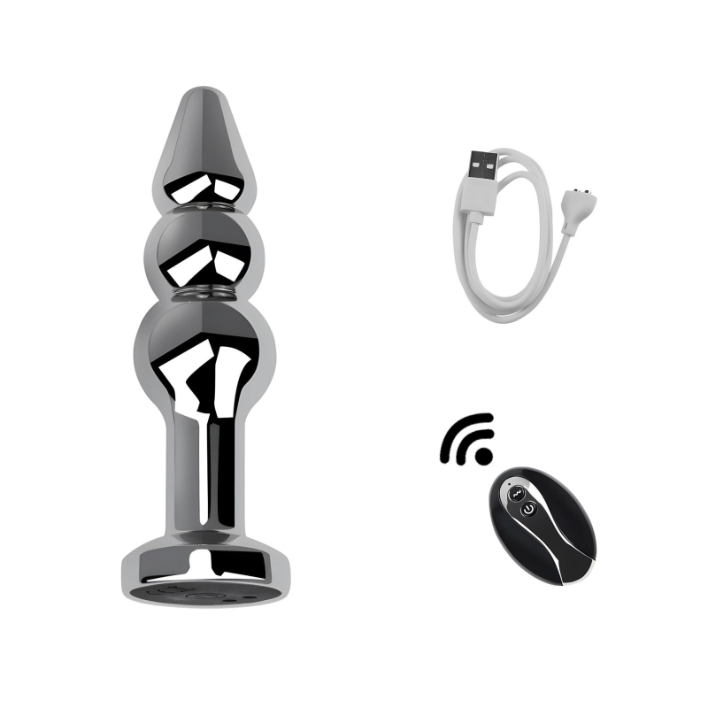 Dongkai Elektriskais Anālais Plugts ar Pērļu Vilkšanas Funkciju, Alumīnija Sakausējums – Pieaugušo Seksrotaļlieta ar Vibrāciju