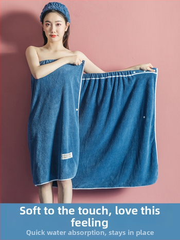 Moteriška dėvima vonios wrap apranga - ne medvilnė, sugeria ir greitai džiūsta, chalato stiliaus maudymosi sijonas, trijų dalių komplektas (Jacquard 150d, 80% poliesterio / 20% nailono)