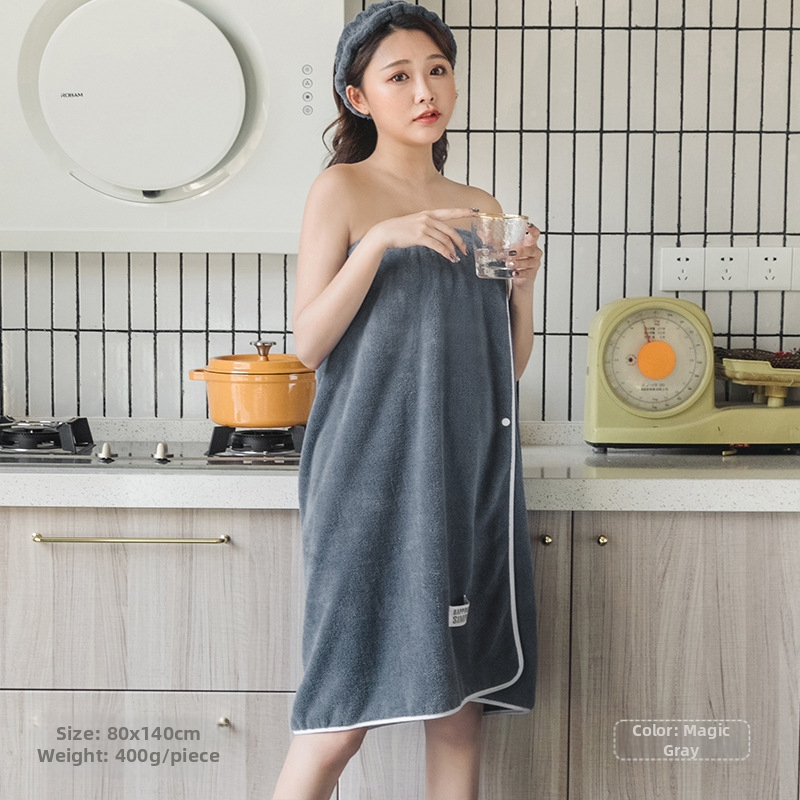 Moteriška dėvima vonios wrap apranga - ne medvilnė, sugeria ir greitai džiūsta, chalato stiliaus maudymosi sijonas, trijų dalių komplektas (Jacquard 150d, 80% poliesterio / 20% nailono)