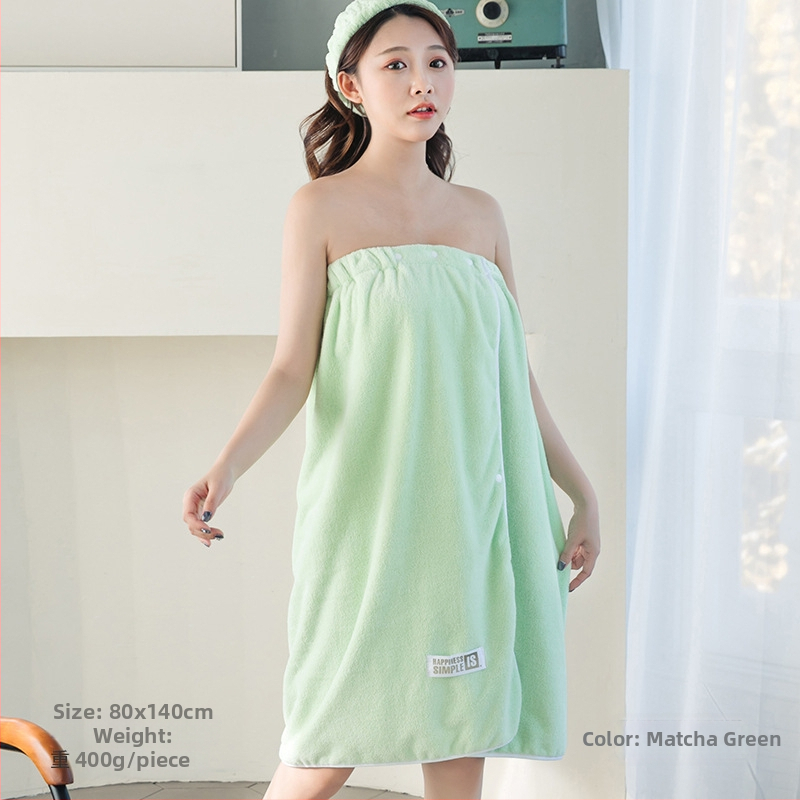 Moteriška dėvima vonios wrap apranga - ne medvilnė, sugeria ir greitai džiūsta, chalato stiliaus maudymosi sijonas, trijų dalių komplektas (Jacquard 150d, 80% poliesterio / 20% nailono)