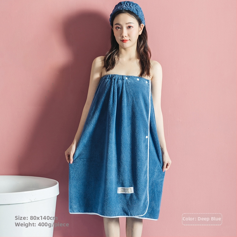 Moteriška dėvima vonios wrap apranga - ne medvilnė, sugeria ir greitai džiūsta, chalato stiliaus maudymosi sijonas, trijų dalių komplektas (Jacquard 150d, 80% poliesterio / 20% nailono)