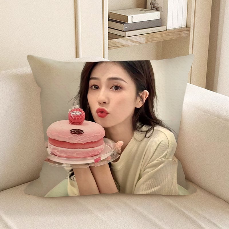 Dvostrani jastuk s temom ljubavi, plišani, iz serije jastuka za dnevni boravak, Zheng Shuyi, Jiang Xue Ning i Li Susu