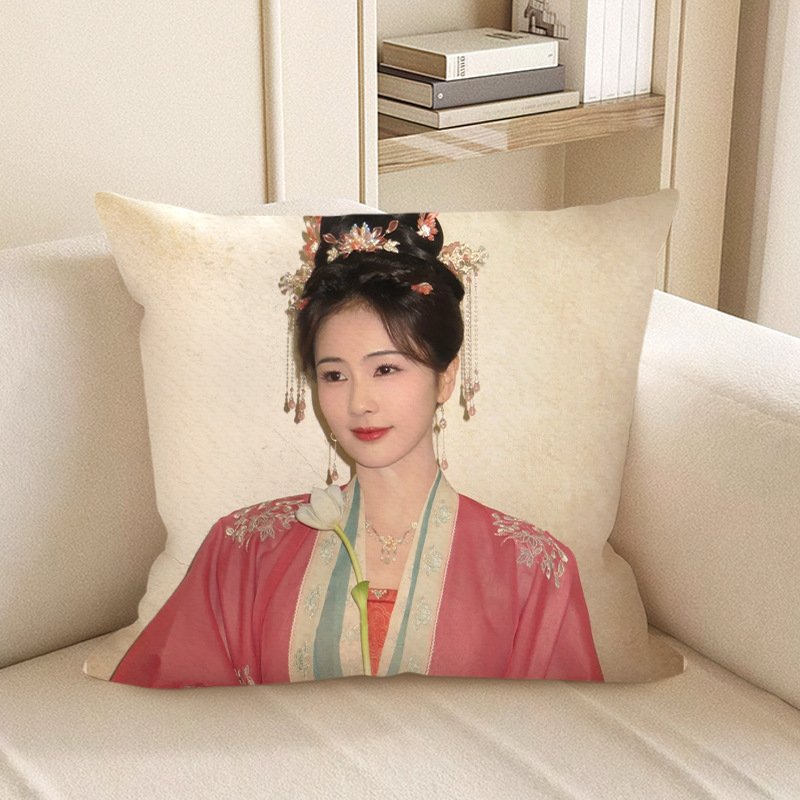 Dvostrani jastuk s temom ljubavi, plišani, iz serije jastuka za dnevni boravak, Zheng Shuyi, Jiang Xue Ning i Li Susu