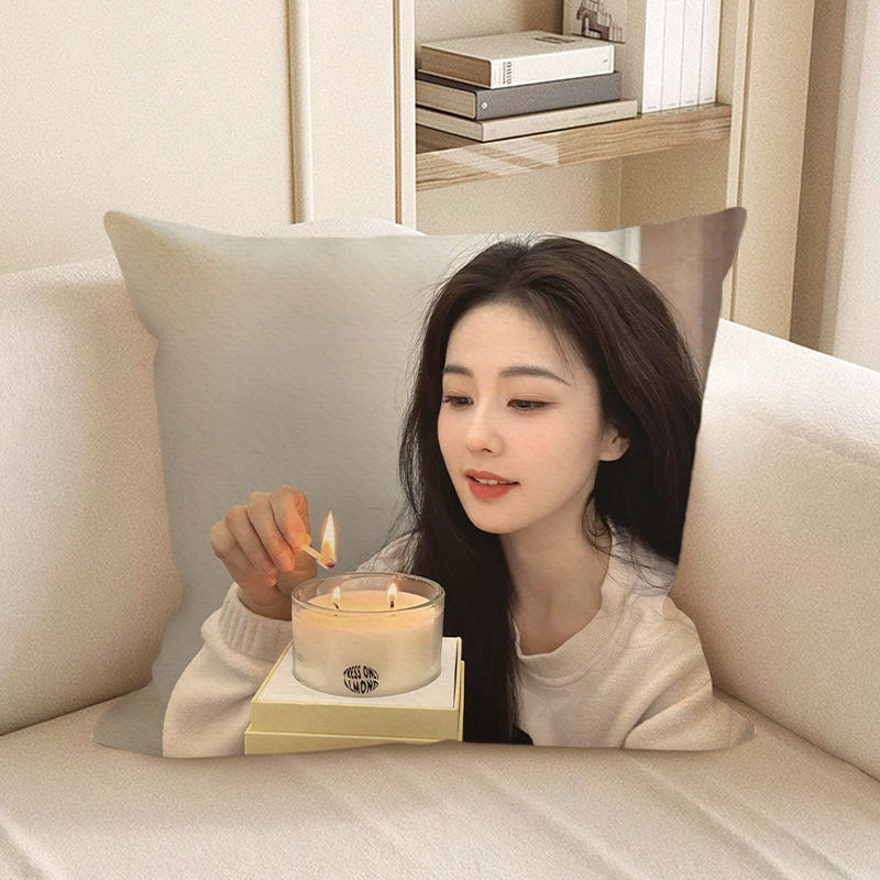 Dvostrani jastuk s temom ljubavi, plišani, iz serije jastuka za dnevni boravak, Zheng Shuyi, Jiang Xue Ning i Li Susu