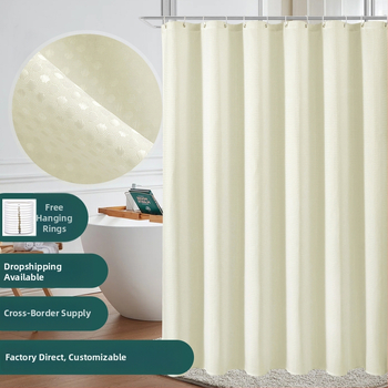 Poliesterio dušo užuolaida su vaflinės tekstūros, pritaikomas modelis, logotipo spausdinimas galimas, prekės ženklas Zhihang Youpin