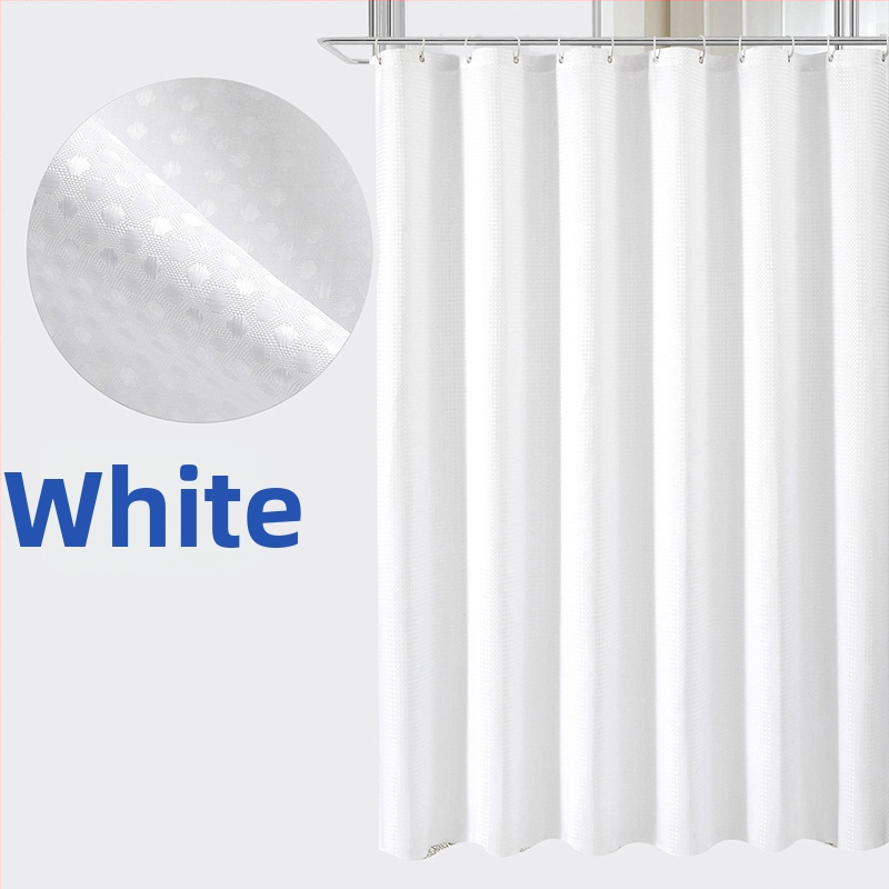 Poliesterio dušo užuolaida su vaflinės tekstūros, pritaikomas modelis, logotipo spausdinimas galimas, prekės ženklas Zhihang Youpin