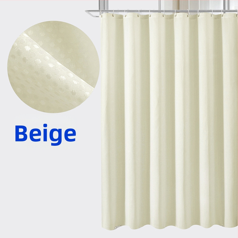 Poliesterio dušo užuolaida su vaflinės tekstūros, pritaikomas modelis, logotipo spausdinimas galimas, prekės ženklas Zhihang Youpin