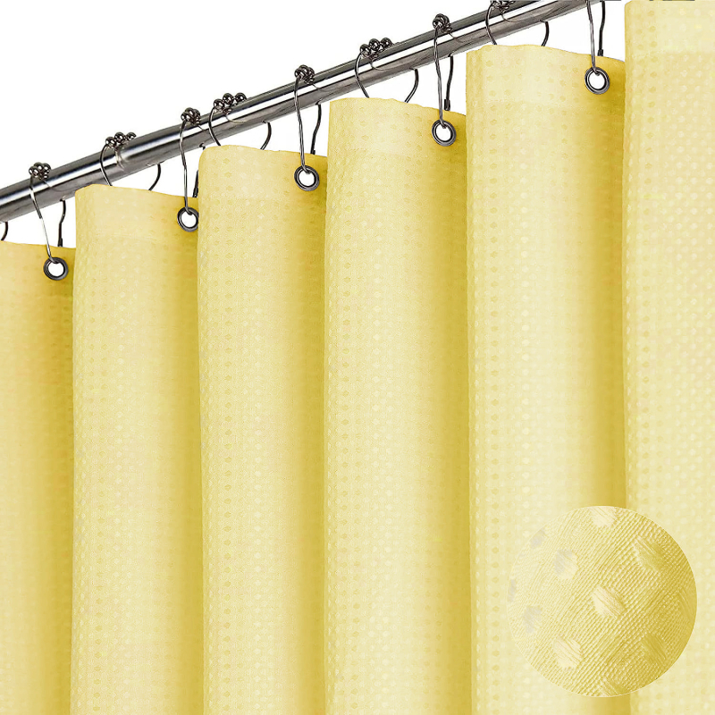 Poliesterio dušo užuolaida su vaflinės tekstūros, pritaikomas modelis, logotipo spausdinimas galimas, prekės ženklas Zhihang Youpin