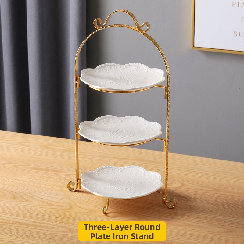 Vaisių ir desertų demonstravimo stovas - metalo konstrukcija, paprastas stilius, aukšta kokybė